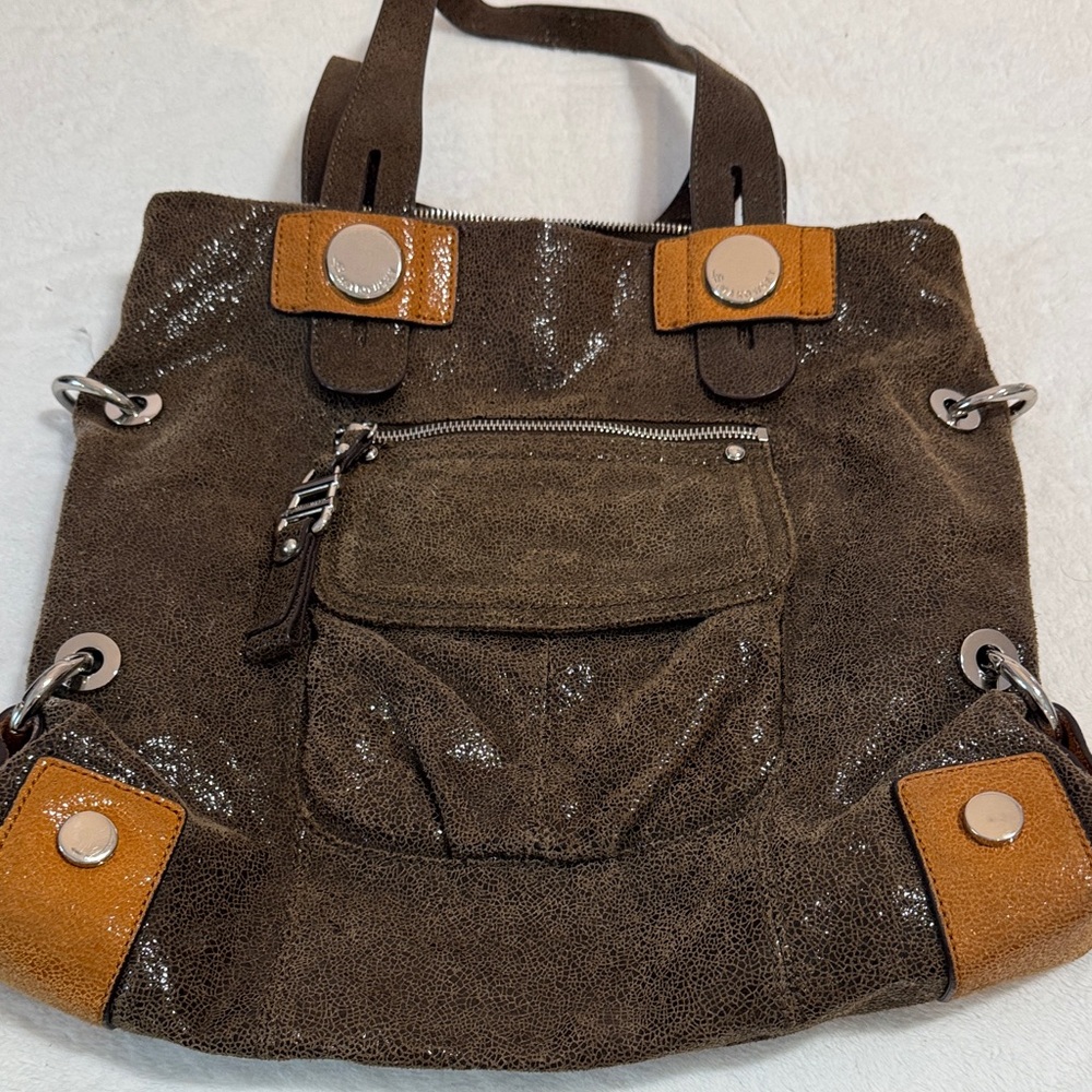 B. Makowsky Shimmering Brown and Tan Tote
